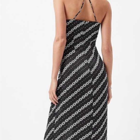 Express Chain Link Printed Slip Dress. - Picture 3 of 8